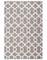 Teppich grau 140 x 200 cm marokkanisches Muster Kurzflor ZILE_797428