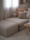Right Hand Fabric Corner Sofa with Ottoman Beige OSLO_826323