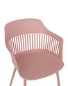 Set of 2 Dining Chairs Pink BERECA_783787