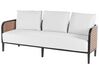 5 Seater Aluminium Garden Sofa Set Off-White MONTEFALCO_905567