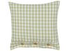 Set of 2 Cushions Chequered Pattern 45 x 45 cm Olive Green and White TALYA_902171