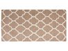 Teppich Wolle beige 80 x 150 cm marokkanisches Muster Kurzflor ERBAA_805080