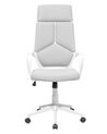Cadeira de escritório em tecido branco e cinzenta DELIGHT_688462