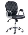 Swivel Faux Leather Office Chair Black PRINCESS_739382
