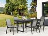 6 Seater Aluminium Garden Dining Set Black VALCANETTO/BUSSETO_857264