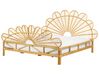Ratanová pávia posteľ 180 x 200 cm svetlé drevo FLORENTINE_868933