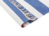 Alfombra kilim de algodón azul/blanco/rojo 80 x 300 cm VARSER_869516