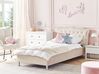 Sametová postel s úložným prostorem 90 x 200 cm béžová METZ_861384