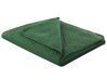 Embossed Bedspread and Cushions Set 160 x 220 cm Green BABAK_821866