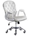 Swivel Velvet Office Chair Light Grey with Crystals PRINCESS_855666