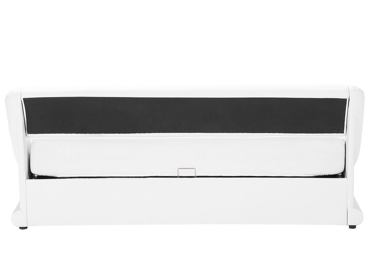 Faux Leather EU Super King Ottoman Bed White AVIGNON Beliani.co.uk