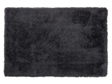 Teppich schwarz 140 x 200 cm Hochflor CIDE