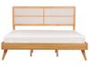 EU Super King Size Bed Light Wood POISSY_912614