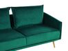 3-Sitzer Sofa Samtstoff grün mit goldenen Beinen MAURA_788791