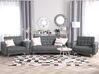 Conjunto de sala de estar 5 plazas de poliéster gris claro/plateado ABERDEEN_716098