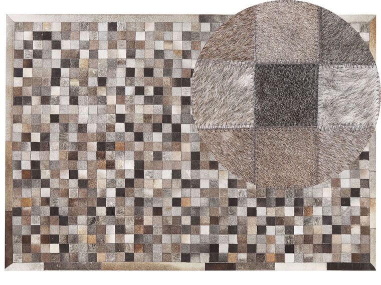 Kožený patchworkový koberec 160 x 230 cm vícebarevný ARMUTLU_780674