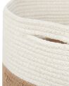 Textilkorb Baumwolle weiß / beige ⌀ 34 cm 2er Set ARDESEN_840448
