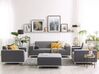 5 Seater Garden Sofa Set Grey with White ROVIGO_786105