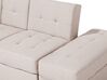 Sectional Sofa Bed with Ottoman Beige FALSTER_751405