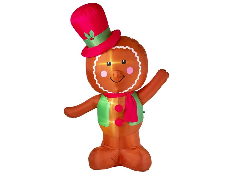 Christmas Inflatable LED Gingerbread Man 240 cm Brown SAVELA_812375