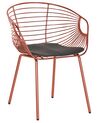 Conjunto de 2 cadeiras em metal cor de cobre vermelho HOBACK_868135