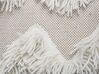 Pouf en laine et coton beige 44 x 45 cm NASHIK_711310