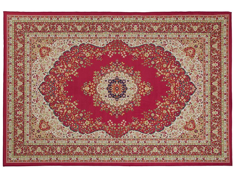 Tæppe 160x230 cm rød bomuld KARAMAN_716907