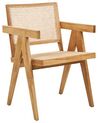 Chaise en bois d'acajou et rotin tressé clair WESTBROOK_872195