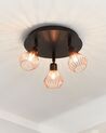 3 Light Metal Ceiling Lamp Copper VOLGA_727352