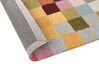 Teppich Wolle mehrfarbig 160 x 230 cm kariertes Muster Kurzflor KANDIRA_836362