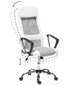 Faux Leather Office Chair White with Grey PIONEER_754913