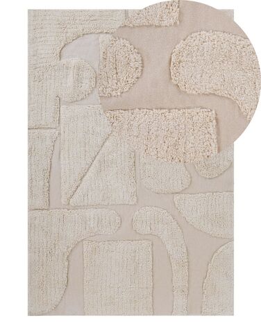 Tappeto beige in cotone 140 x 200 cm DIYADIN