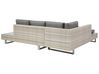 Lounge Set Rattan beige 5-Sitzer modular Auflagen grau LANCIANO_711818