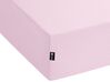 Lenzuolo con angoli cotone rosa pastello 90 x 200 cm JANBU_845349