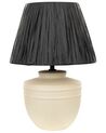 Lampada da tavolo ceramica beige e nero 44 cm TIGRE_871516