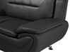 2 Seater Faux Leather Sofa Black LEIRA_687330