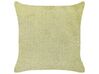 Faux Fur Cushion 45 x 45 cm Green PILEA_839900