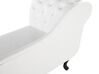 Right Hand Chaise Lounge Faux Leather White NIMES_697472