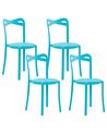 Lot de 4 chaises de jardin bleu turquoise CAMOGLI_809299