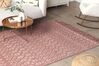 Teppich Wolle rosa 160 x 230 cm Kurzflor ALUCRA_856197