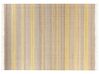 Teppich Jute beige / gelb 160 x 230 cm Streifenmuster Kurzflor zweiseitig TALPUR_850043