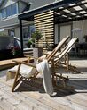 Ligstoel set van 2 bamboe gebroken wit ATRANI_871227