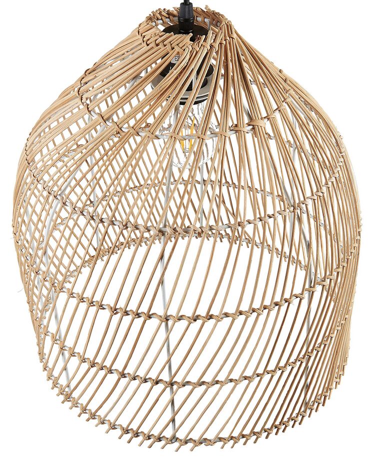 Stehlampe Rattan natürlich 165 cm rund BERNICA Beliani.de