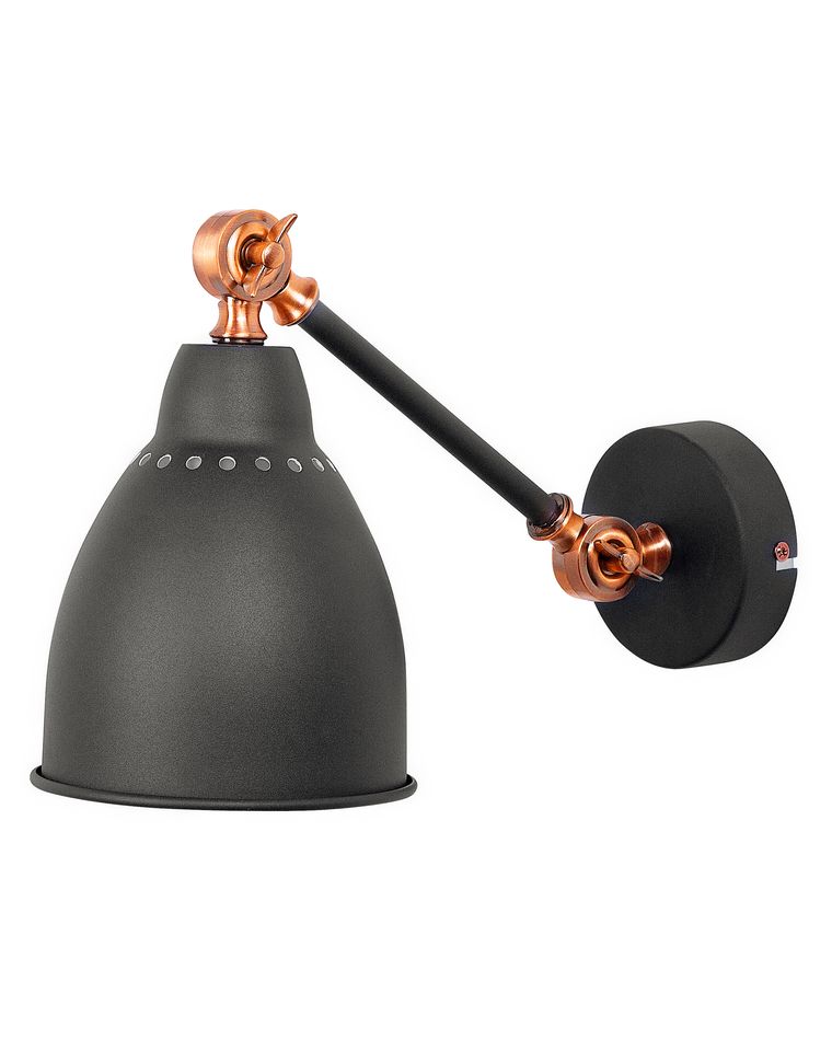 Conjunto de 2 lámparas de pared gris grafito MISSISSIPPI M Beliani.es