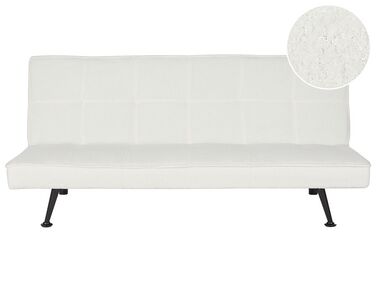 Boucle Sofa Bed White HASLE