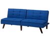 Sofá-cama de 3 lugares em tecido azul RONNE_691658