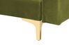 Canapé d'angle 4 places côté droit en velours vert avec ottoman ABERDEEN_882306