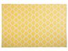 Obojstranný vonkajší koberec 140 x 200 cm žltá/biela AKSU_733387