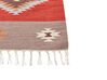 Alfombra kilim de algodón rojo/marrón/beige 80 x 150 cm LORUT_869051