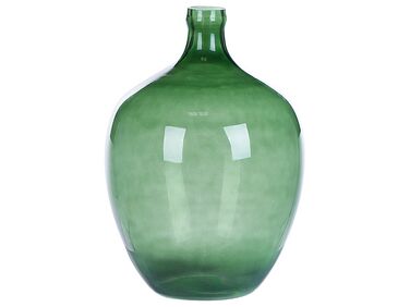 Bloemenvaas groen glas 39 cm ROTI